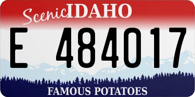 ID license plate E484017