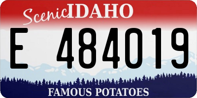 ID license plate E484019