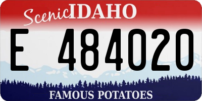 ID license plate E484020
