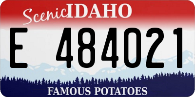 ID license plate E484021