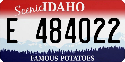 ID license plate E484022