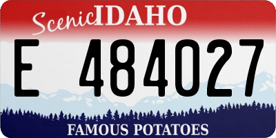ID license plate E484027