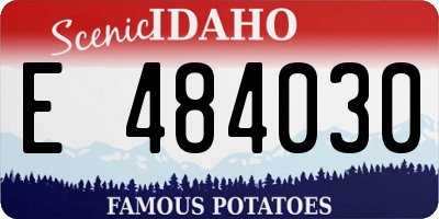 ID license plate E484030