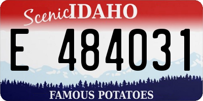 ID license plate E484031
