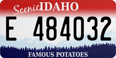 ID license plate E484032