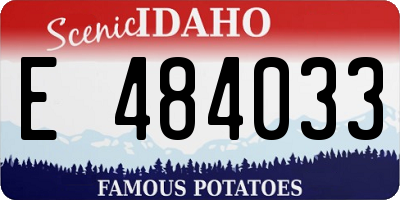 ID license plate E484033