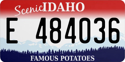 ID license plate E484036