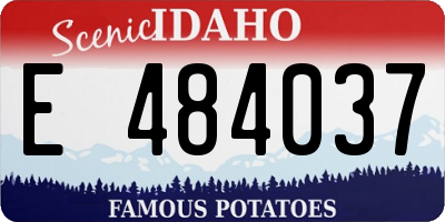 ID license plate E484037