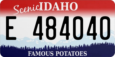 ID license plate E484040