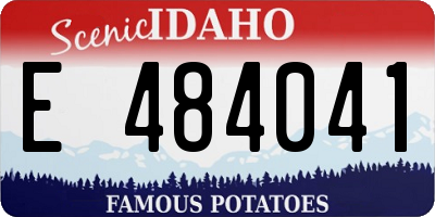 ID license plate E484041