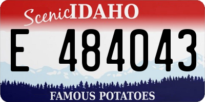 ID license plate E484043