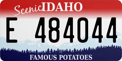 ID license plate E484044