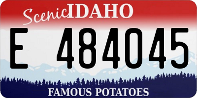 ID license plate E484045
