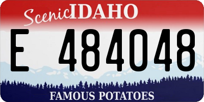 ID license plate E484048
