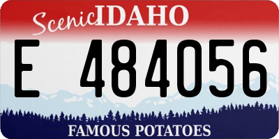 ID license plate E484056