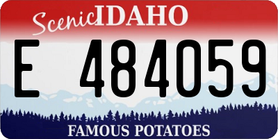 ID license plate E484059