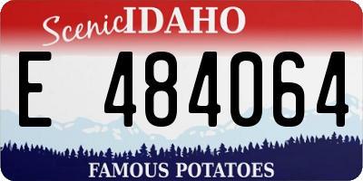 ID license plate E484064