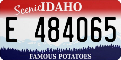 ID license plate E484065