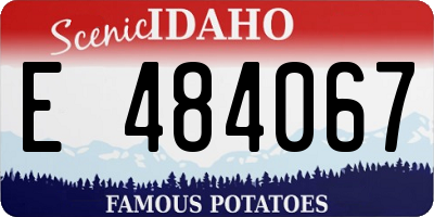 ID license plate E484067