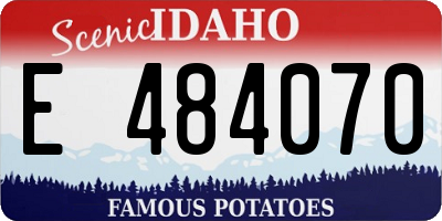 ID license plate E484070