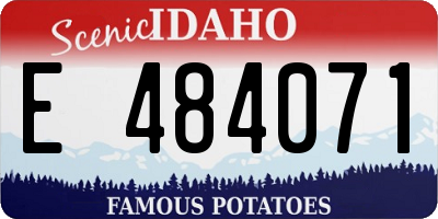 ID license plate E484071