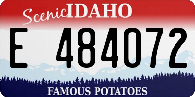 ID license plate E484072