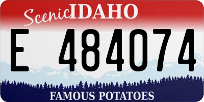 ID license plate E484074