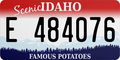 ID license plate E484076