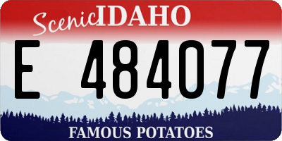 ID license plate E484077