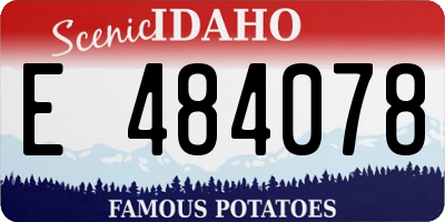 ID license plate E484078