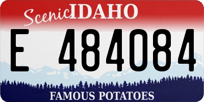 ID license plate E484084