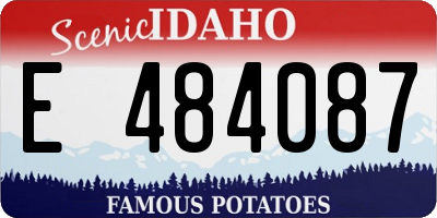 ID license plate E484087
