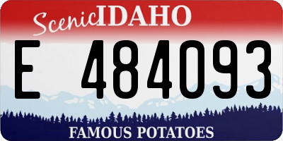 ID license plate E484093