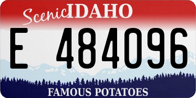 ID license plate E484096