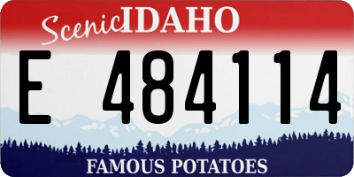 ID license plate E484114