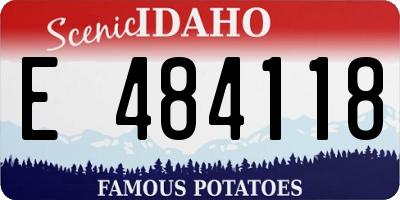 ID license plate E484118