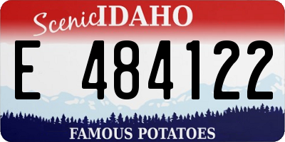 ID license plate E484122