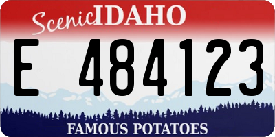 ID license plate E484123