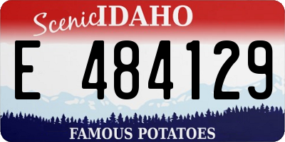 ID license plate E484129