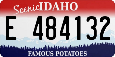 ID license plate E484132