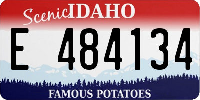 ID license plate E484134