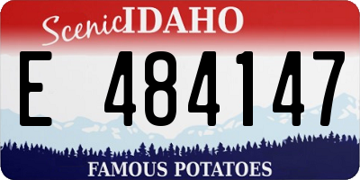 ID license plate E484147