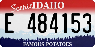 ID license plate E484153