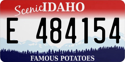 ID license plate E484154