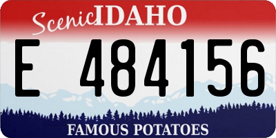 ID license plate E484156