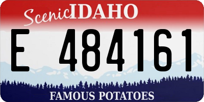 ID license plate E484161
