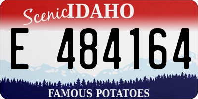ID license plate E484164