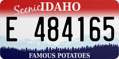 ID license plate E484165