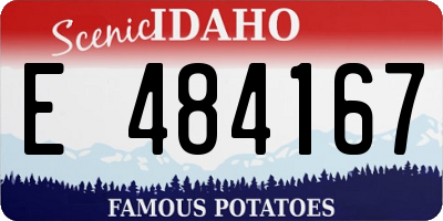 ID license plate E484167