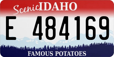 ID license plate E484169
